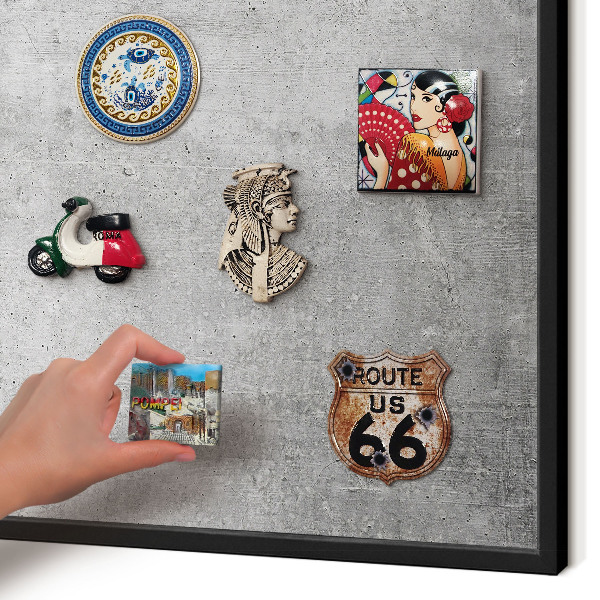 Panou magnetic mural decorativ cadru negru Model de beton