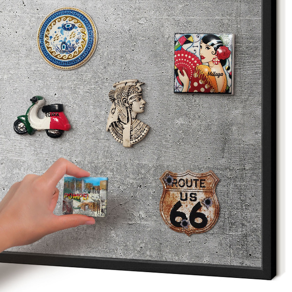 Panou magnetic mural decorativ cadru negru Model de beton
