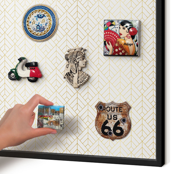Panou magnetic mural decorativ cadru negru Geometria frunzelor