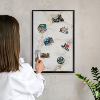 Panou magnetic mural decorativ cadru negru Eleganță delicată