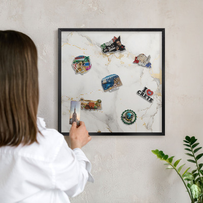 Panou magnetic mural decorativ cadru negru Eleganță delicată