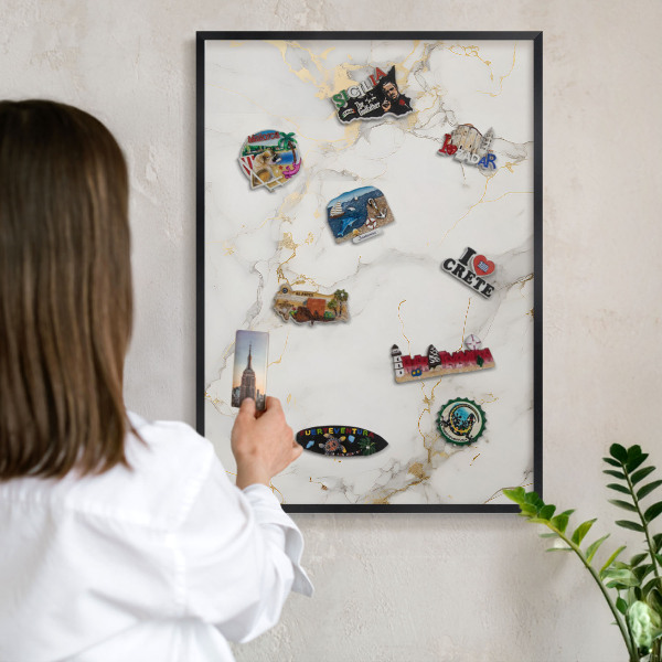 Panou magnetic mural decorativ cadru negru Eleganță delicată