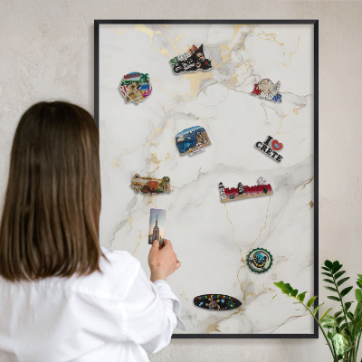 Panou magnetic mural decorativ cadru negru Eleganță delicată