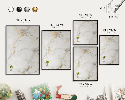 Panou magnetic mural decorativ cadru negru Eleganță delicată