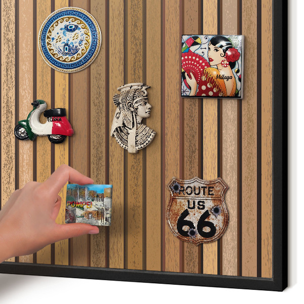 Panou magnetic mural decorativ cadru negru Centuri calde