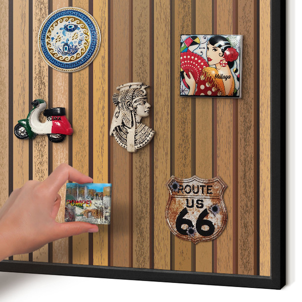 Panou magnetic mural decorativ cadru negru Centuri calde
