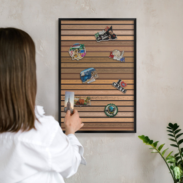 Panou magnetic mural decorativ cadru negru Centuri calde