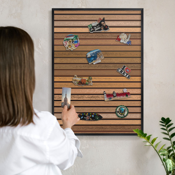 Panou magnetic mural decorativ cadru negru Centuri calde