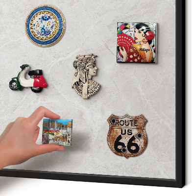Panou magnetic mural decorativ cadru negru Marmură gri