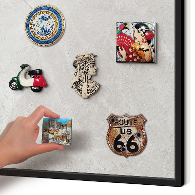 Panou magnetic mural decorativ cadru negru Marmură gri