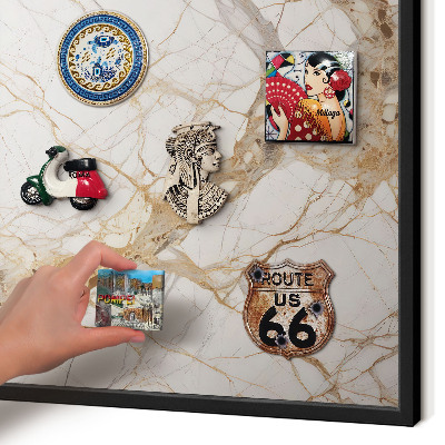 Panou magnetic mural decorativ cadru negru Eleganța marmurei