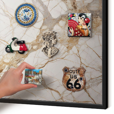 Panou magnetic mural decorativ cadru negru Eleganța marmurei
