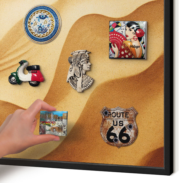 Panou magnetic mural decorativ cadru negru Valuri de nisip