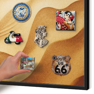 Panou magnetic mural decorativ cadru negru Valuri de nisip