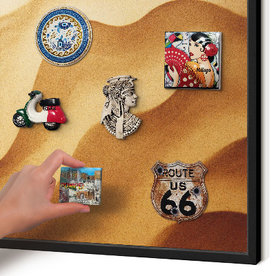 Panou magnetic mural decorativ cadru negru Valuri de nisip