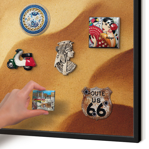 Panou magnetic mural decorativ cadru negru Valuri de nisip