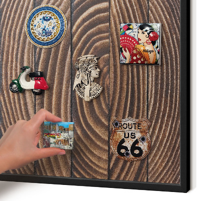 Panou magnetic mural decorativ cadru negru Structură din lemn