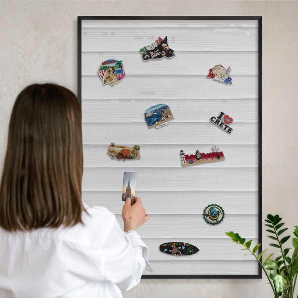 Panou magnetic mural decorativ cadru negru Dungi minimaliste