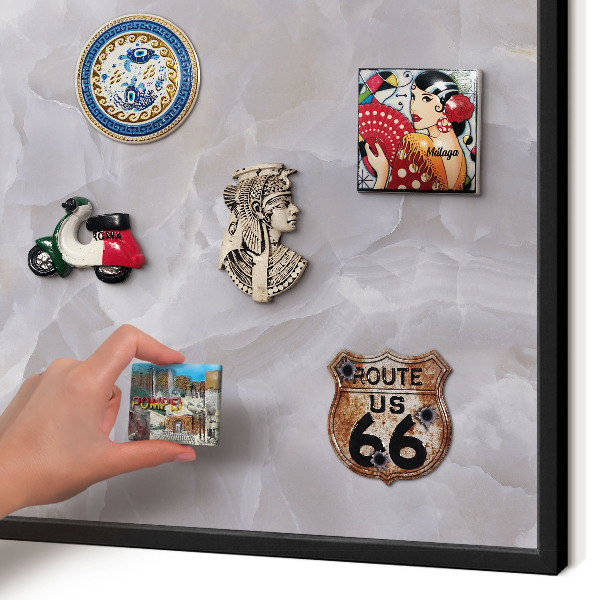 Panou magnetic mural decorativ cadru negru Eleganță gri