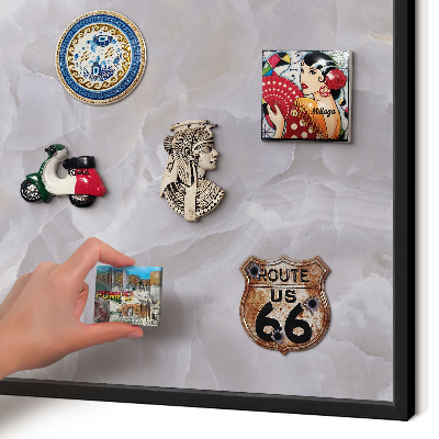 Panou magnetic mural decorativ cadru negru Eleganță gri