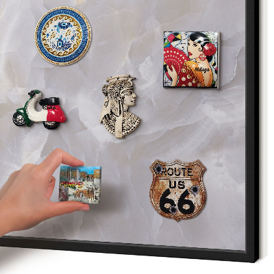 Panou magnetic mural decorativ cadru negru Eleganță gri