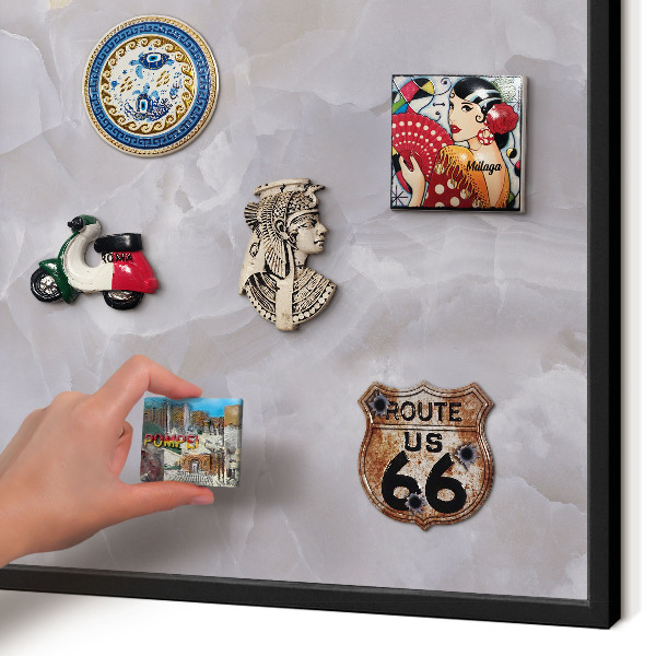 Panou magnetic mural decorativ cadru negru Eleganță gri