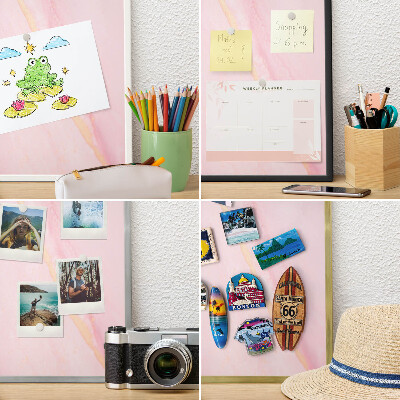Panou magnetic mural decorativ cadru negru Eleganță roz