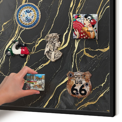 Panou magnetic mural decorativ cadru negru Valuri luxoase