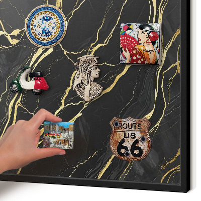 Panou magnetic mural decorativ cadru negru Valuri luxoase