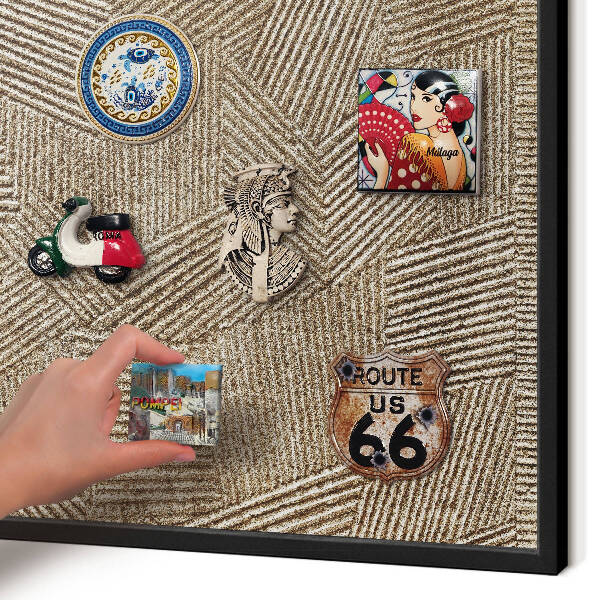 Panou magnetic mural decorativ cadru negru Model geometric