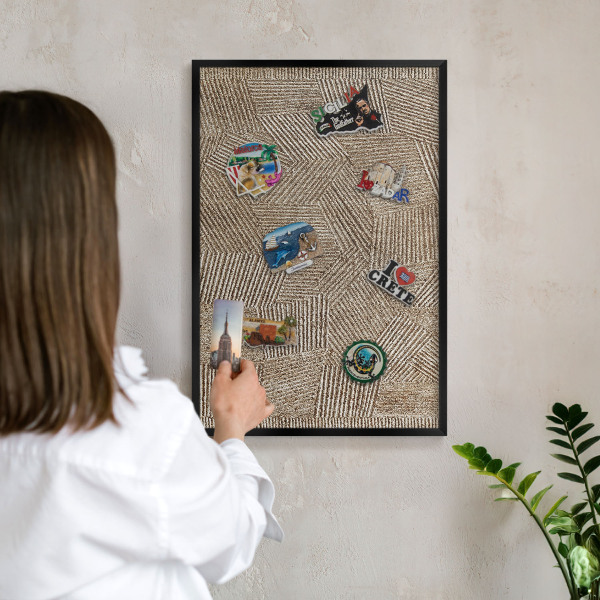 Panou magnetic mural decorativ cadru negru Model geometric