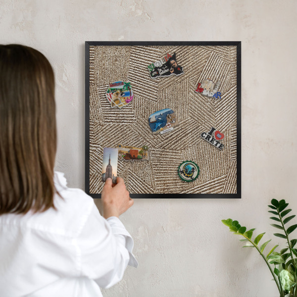 Panou magnetic mural decorativ cadru negru Model geometric
