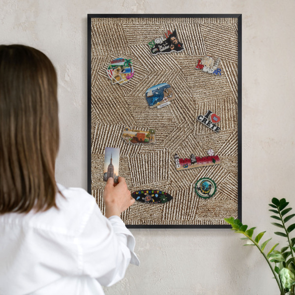 Panou magnetic mural decorativ cadru negru Model geometric
