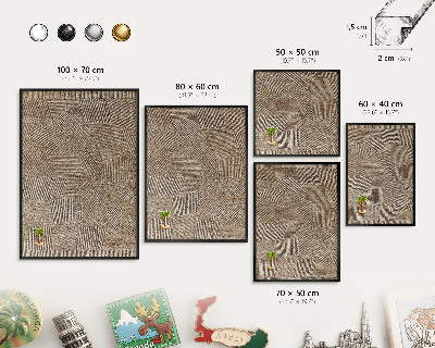 Panou magnetic mural decorativ cadru negru Model geometric