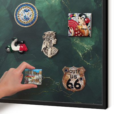 Panou magnetic mural decorativ cadru negru Adâncime verde