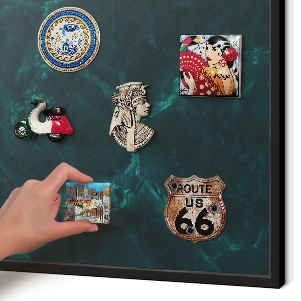 Panou magnetic mural decorativ cadru negru Adâncime verde