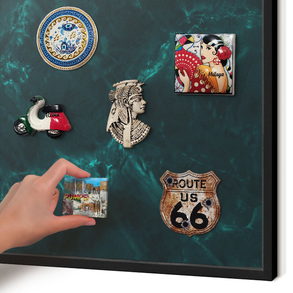 Panou magnetic mural decorativ cadru negru Adâncime verde