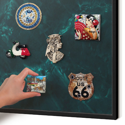Panou magnetic mural decorativ cadru negru Adâncime verde