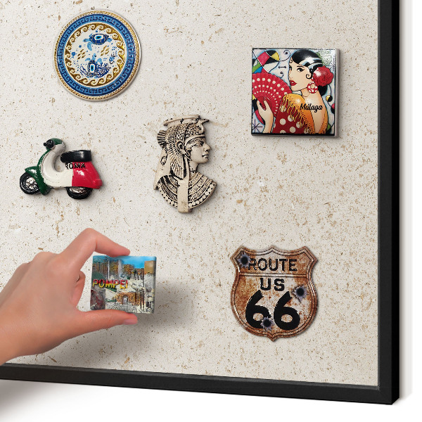 Panou magnetic mural decorativ cadru negru Fundal delicat
