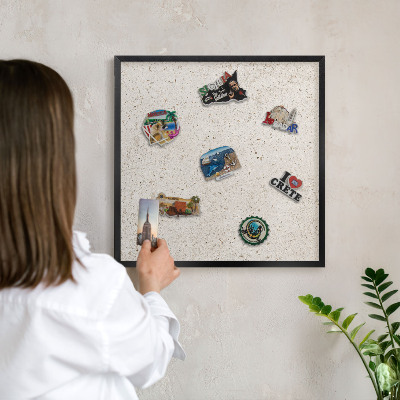 Panou magnetic mural decorativ cadru negru Fundal delicat