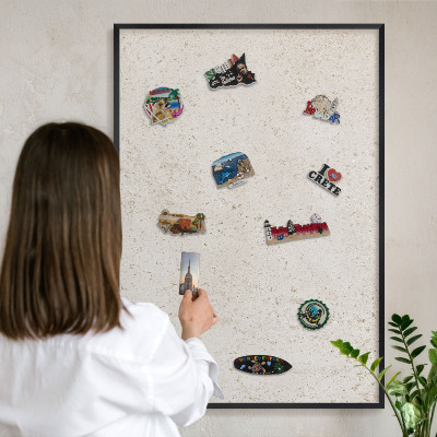 Panou magnetic mural decorativ cadru negru Fundal delicat