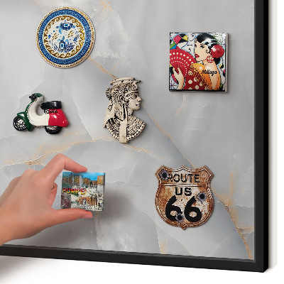Panou magnetic mural decorativ cadru negru Vene gri