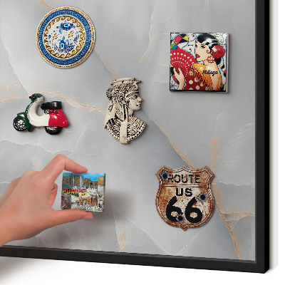 Panou magnetic mural decorativ cadru negru Vene gri