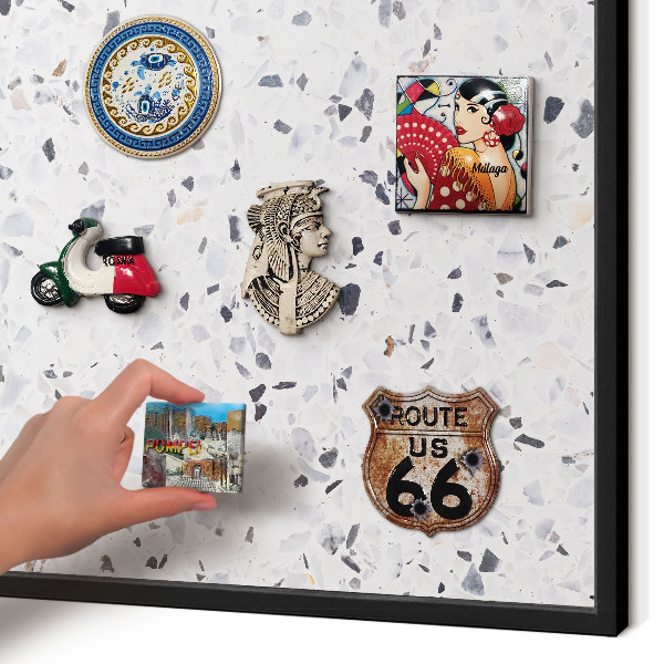 Panou magnetic mural decorativ cadru negru Stilul Terrazzo