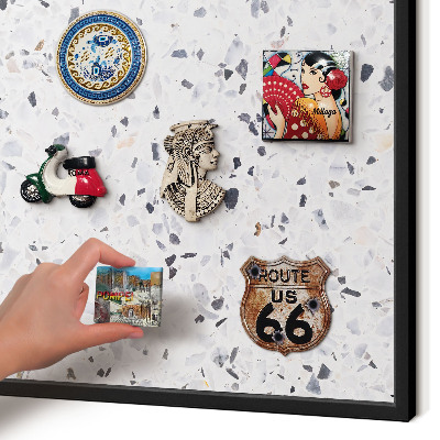 Panou magnetic mural decorativ cadru negru Stilul Terrazzo