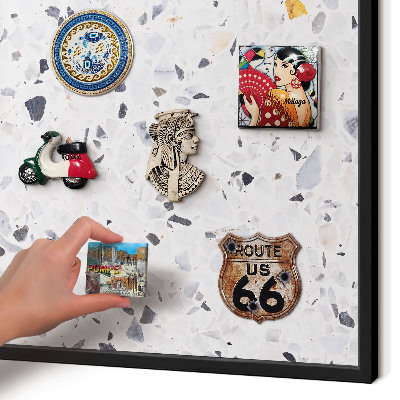Panou magnetic mural decorativ cadru negru Stilul Terrazzo