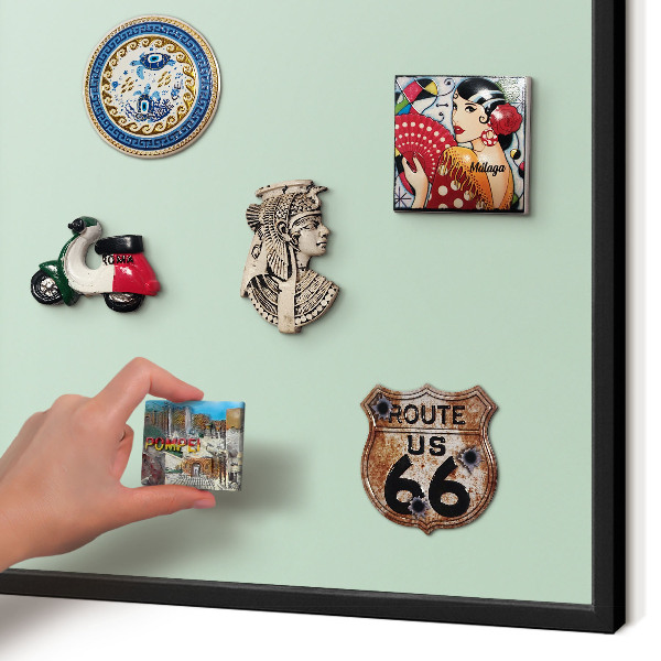 Panou magnetic mural decorativ cadru negru Verde mentă