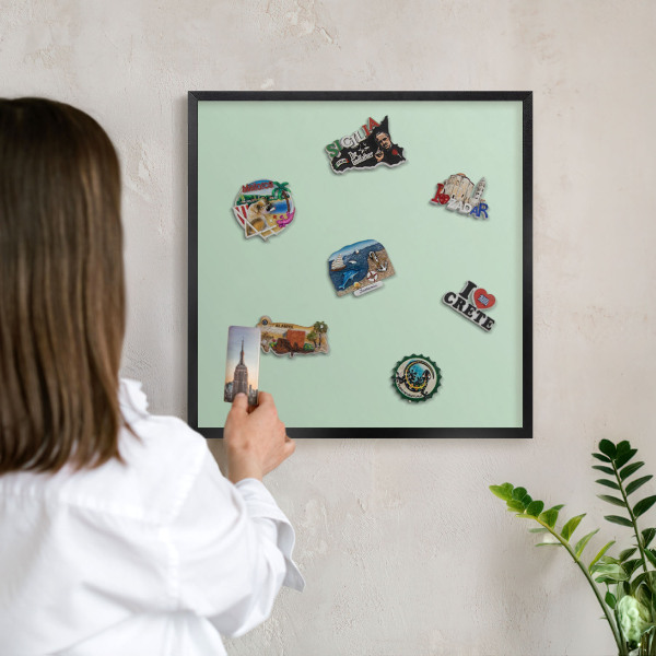 Panou magnetic mural decorativ cadru negru Verde mentă