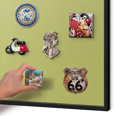 Panou magnetic mural decorativ cadru negru Verde vintage