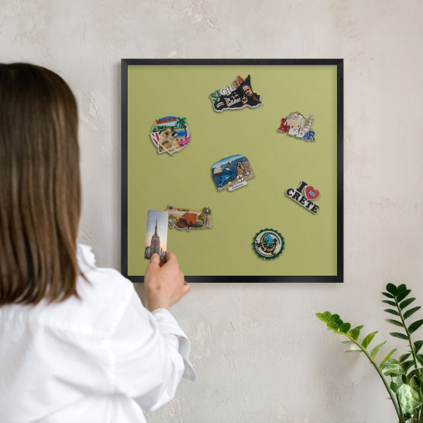 Panou magnetic mural decorativ cadru negru Verde vintage